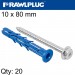 FRAME FIXING FF1 WITH HEX HEAD SCREW 10X80MM 20PSC PER TUB